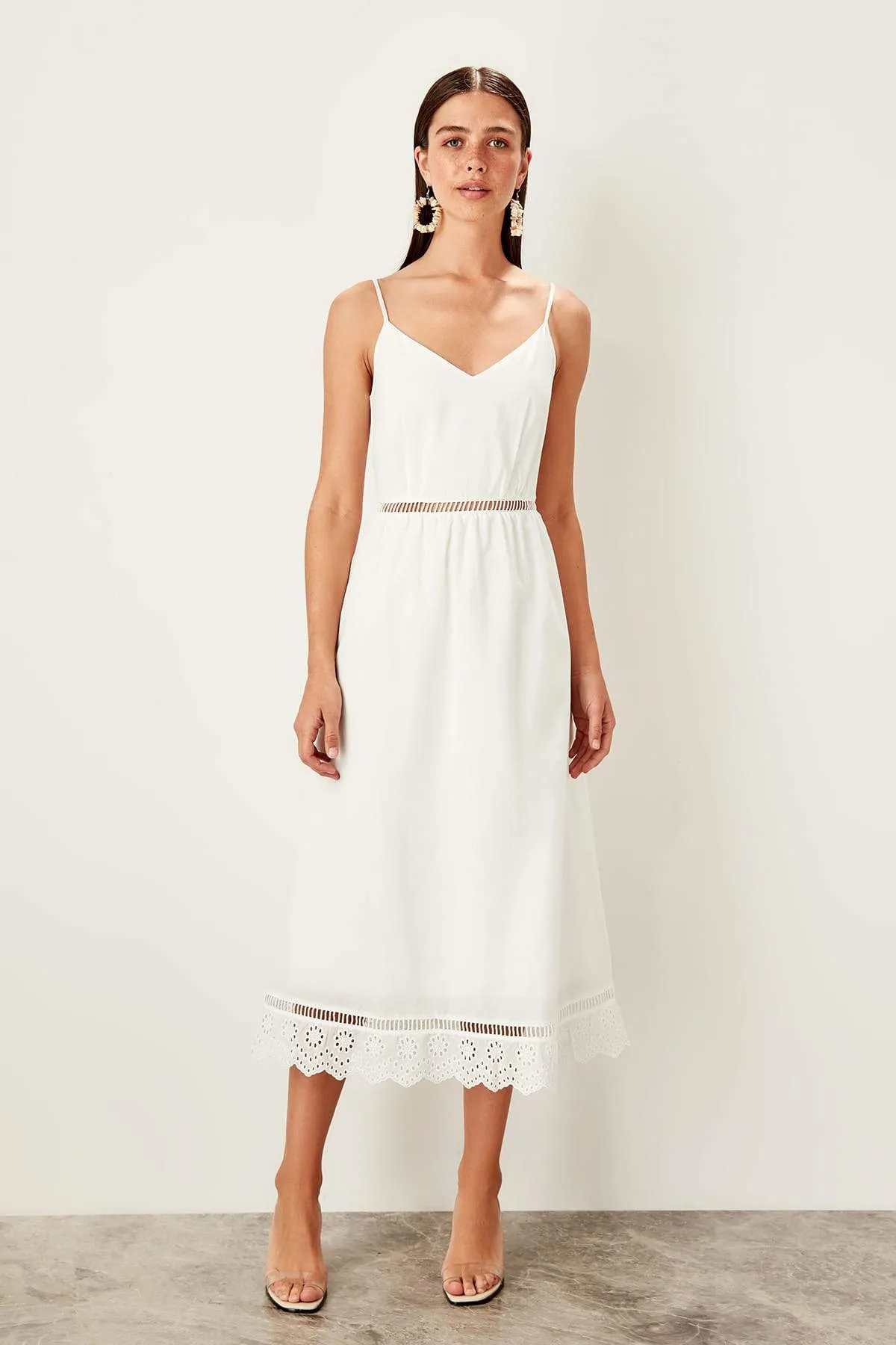 11666 Off-White Strap Dress