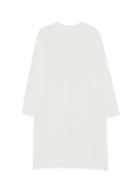 30/- COTTON JERSEY LONG T-SHIRT WITH ZIPPERED SIDE SLITS