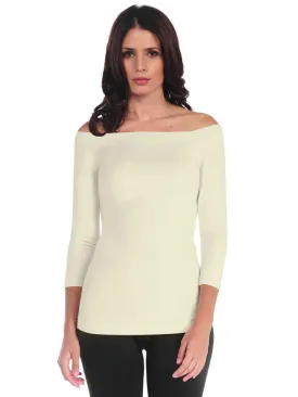 3/4 Sleeve Off Shoulder (725OSQ)