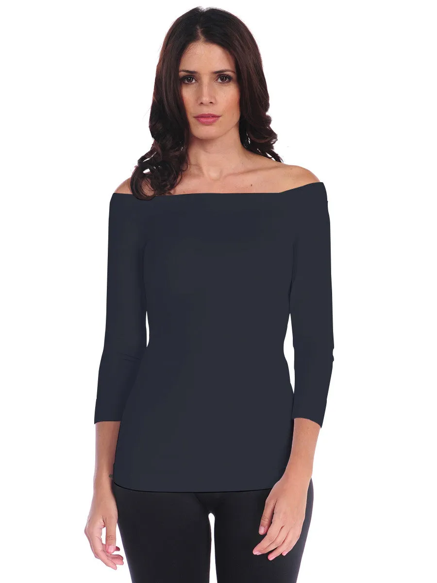 3/4 Sleeve Off Shoulder (725OSQ)