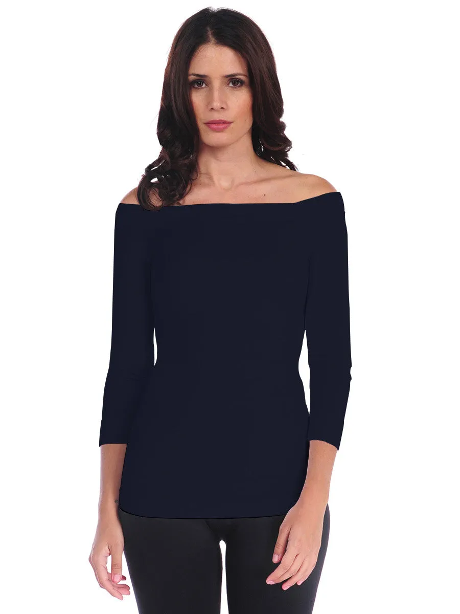 3/4 Sleeve Off Shoulder (725OSQ)