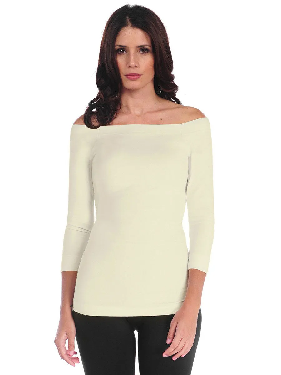 3/4 Sleeve Off Shoulder (725OSQ)