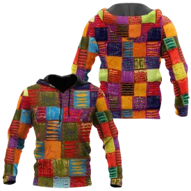 3D All Over Printed Hippie Hoodie, Colorful Patter Hoodie For Hippie, Hippie Gift