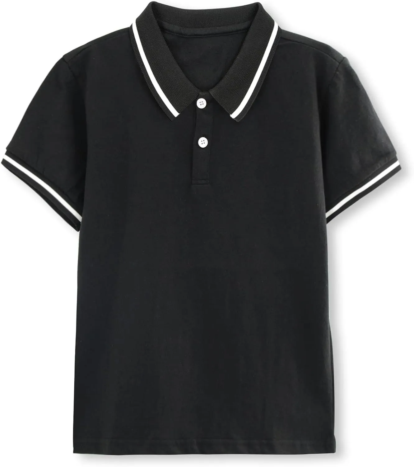 ACESTAR Boys Short Sleeve Polo Shirt Kids Plain School Uniform Polo Shirt for Boys and Girls 4-12 Years