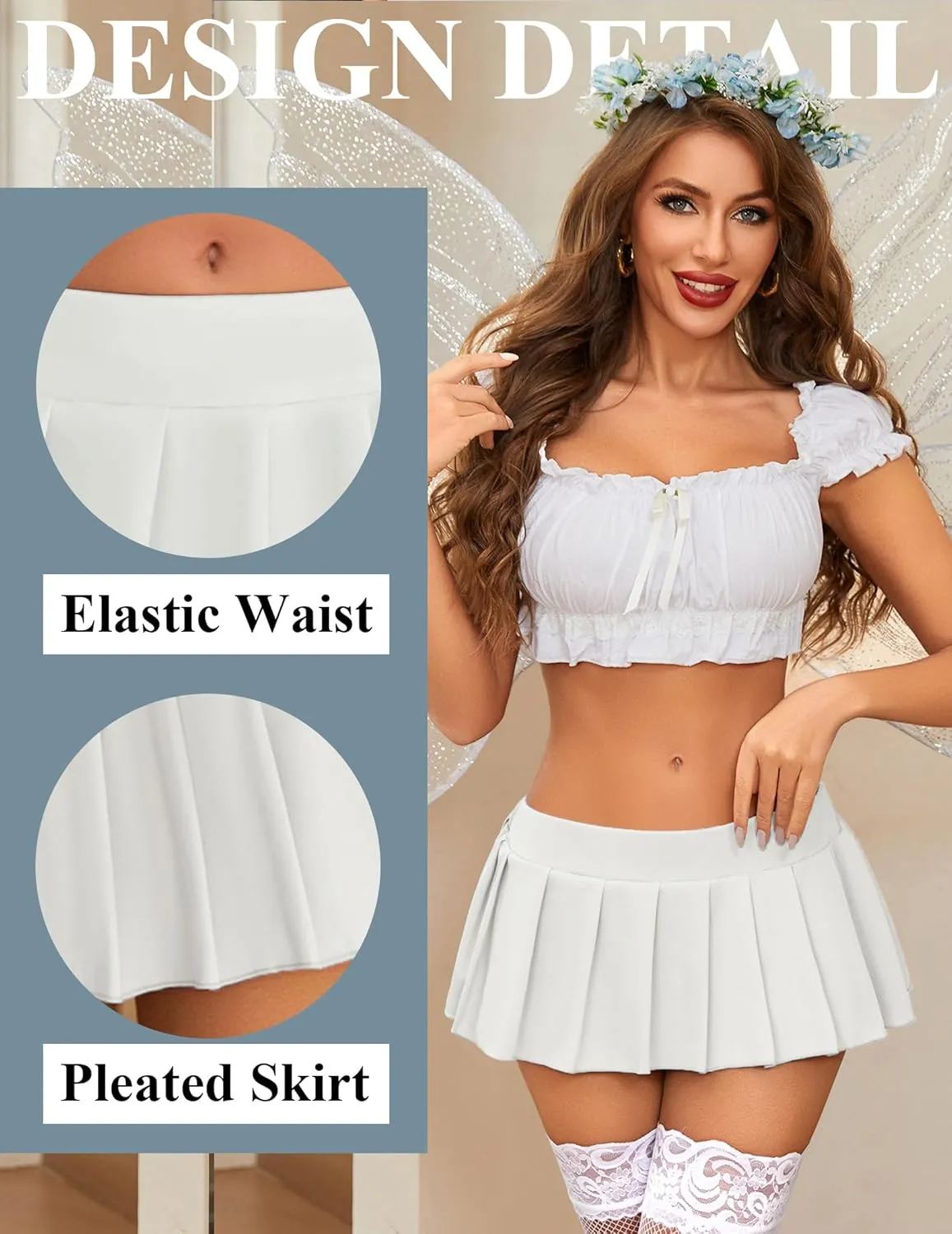 Avidlove Pleated Skirts for Women Y2k Mini Skirt Casual Short Skirts Micro Skirt XS-4XL