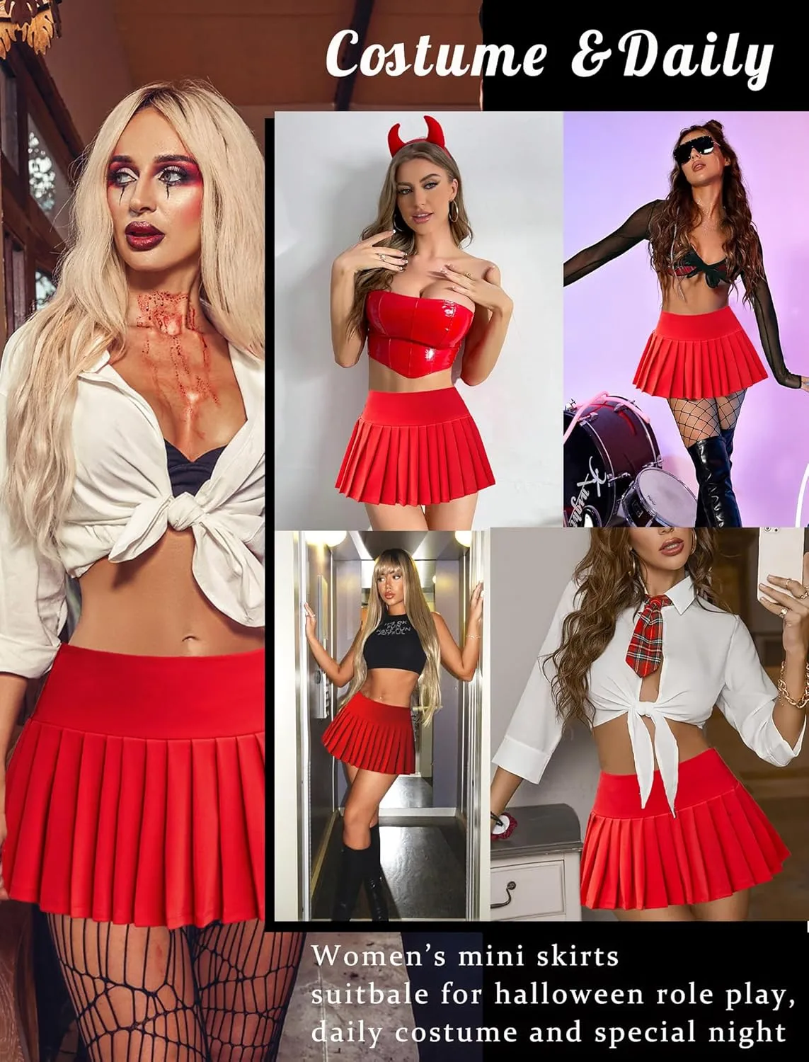 Avidlove Skirts for Women Y2k Mini Skirt Casual Pleated Short Skirts Pleated Cheer Skirt