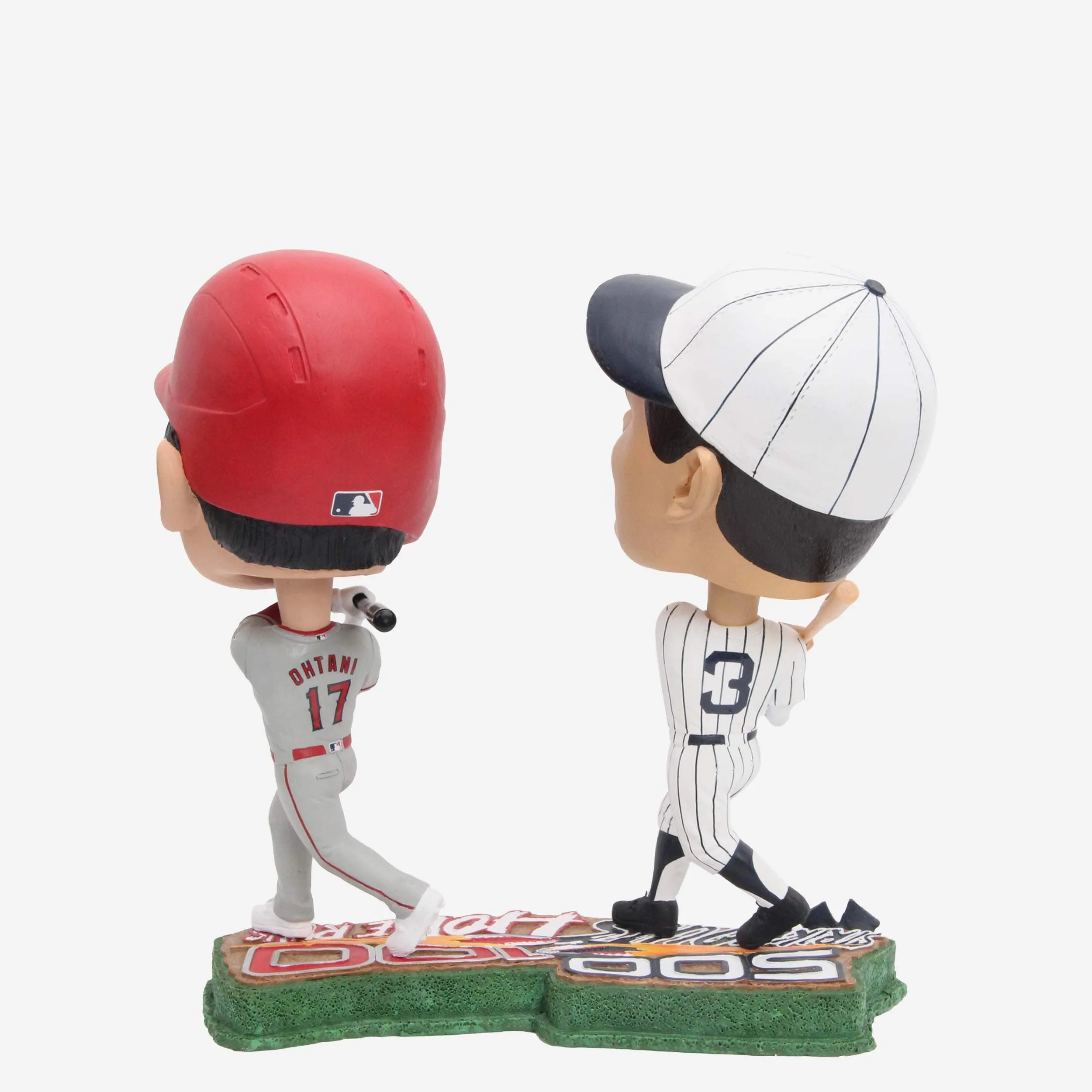 Babe Ruth & Shohei Ohtani New York Yankees & Los Angeles Angels 500 Strikeouts 100 Home Runs Dual Bighead Bobblehead