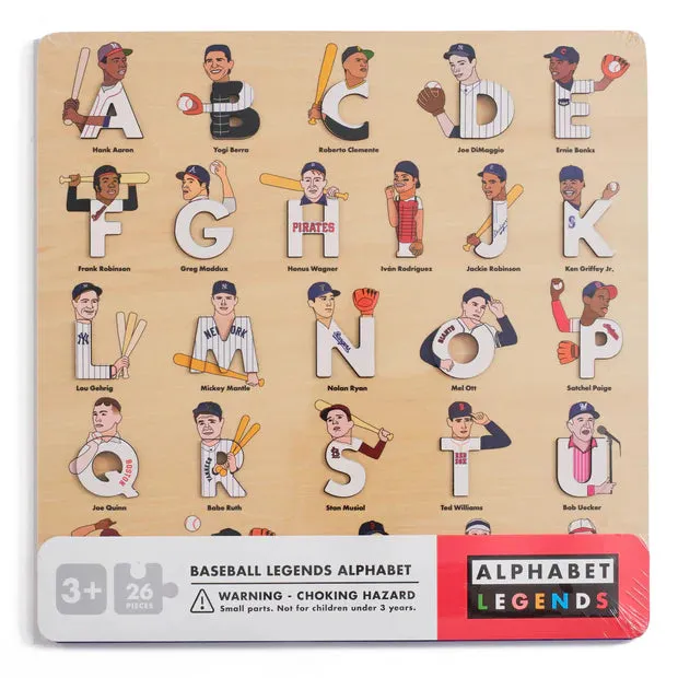 Baseball Legends Wooden Alphabet Puzzle