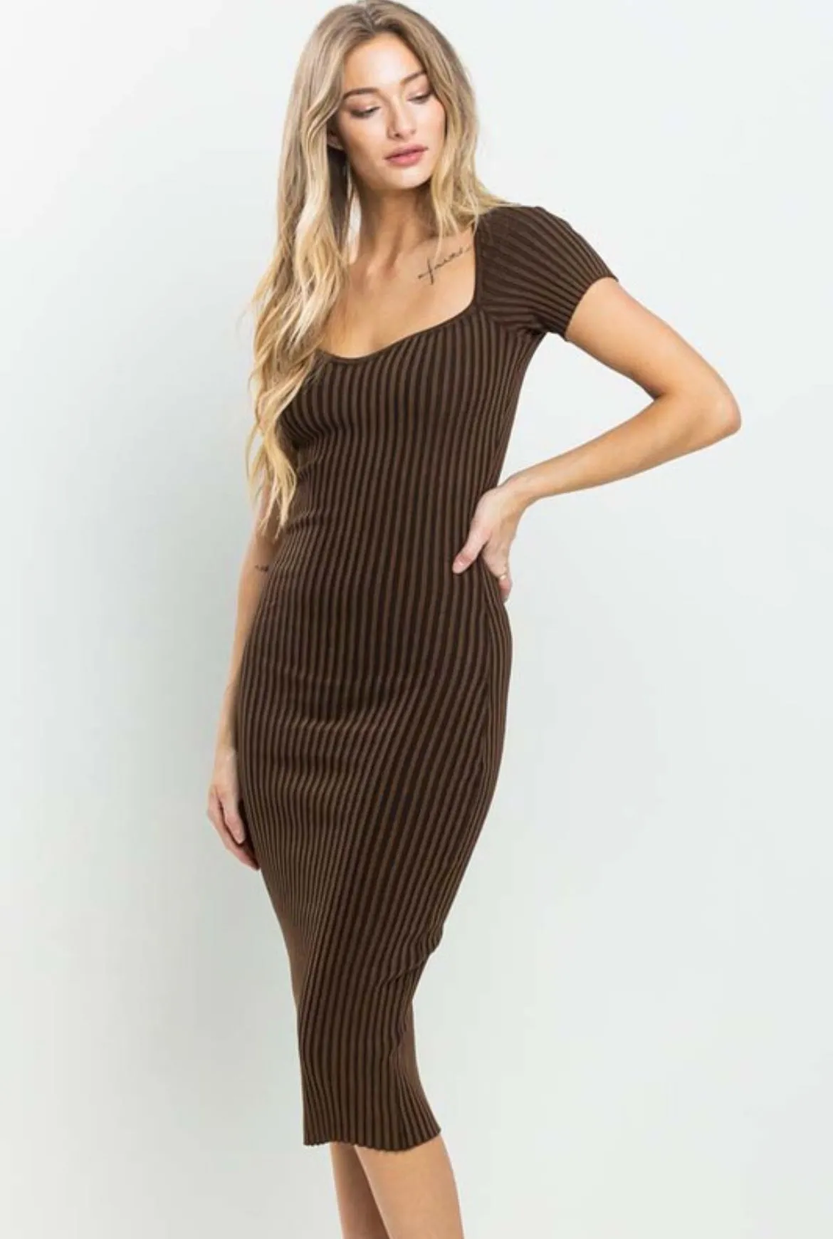 Chocolate Yoko Midi Dress