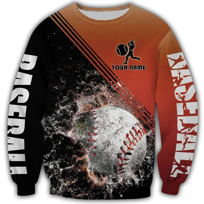 Customized Men Baseball Shirt, Unisex Baseball Sweatshirt, Love Baseball Gift, Baseball Player Uniform