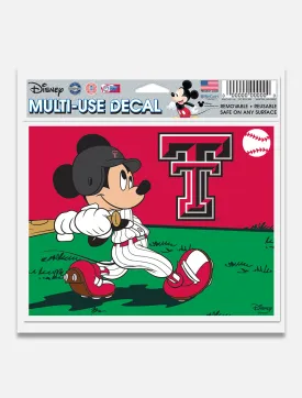 Disney x Red Raider Outfitter Texas Tech Mickey on Baseball Field Decal