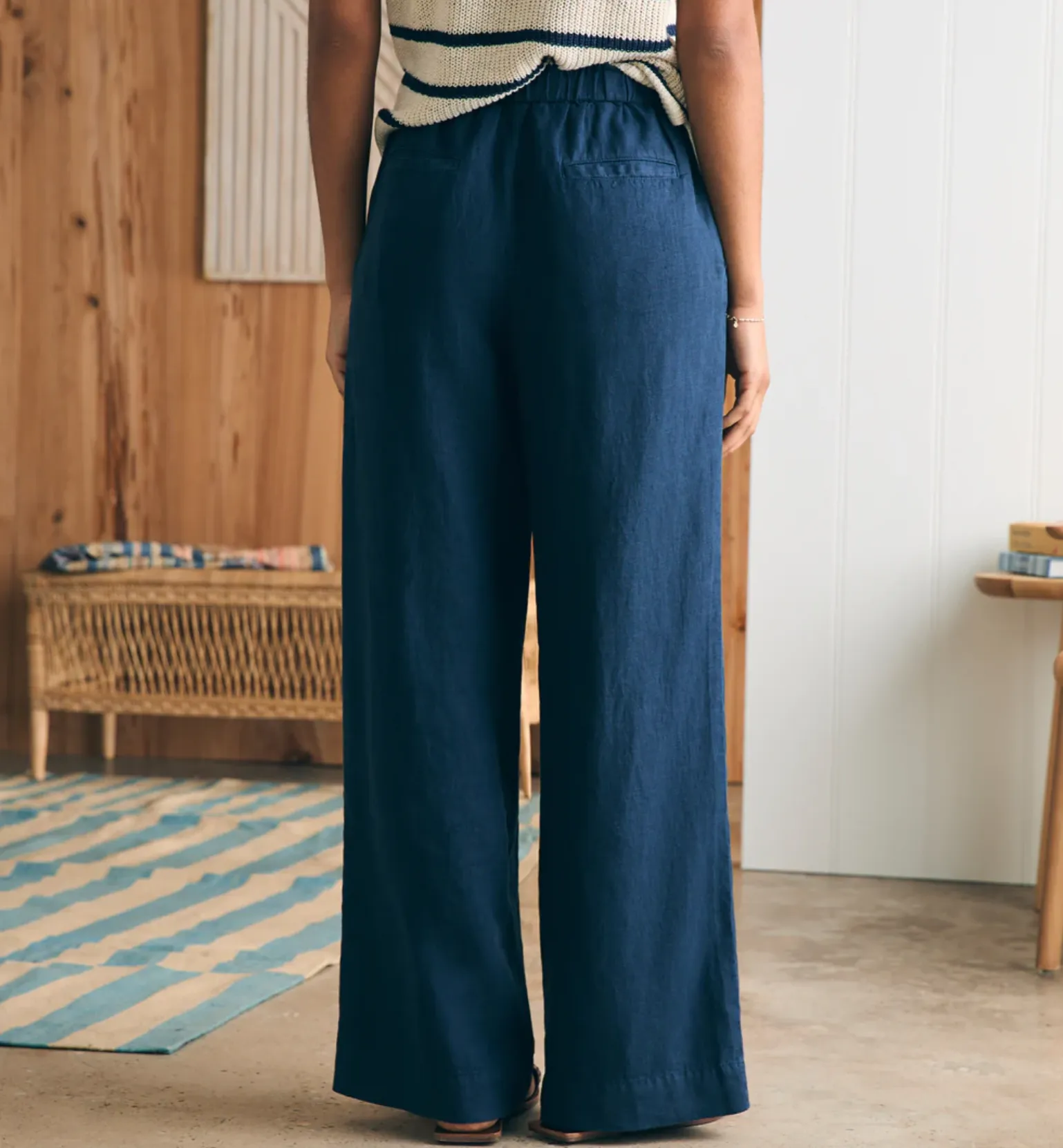 Faherty Monterey Linen Pant After Midnight