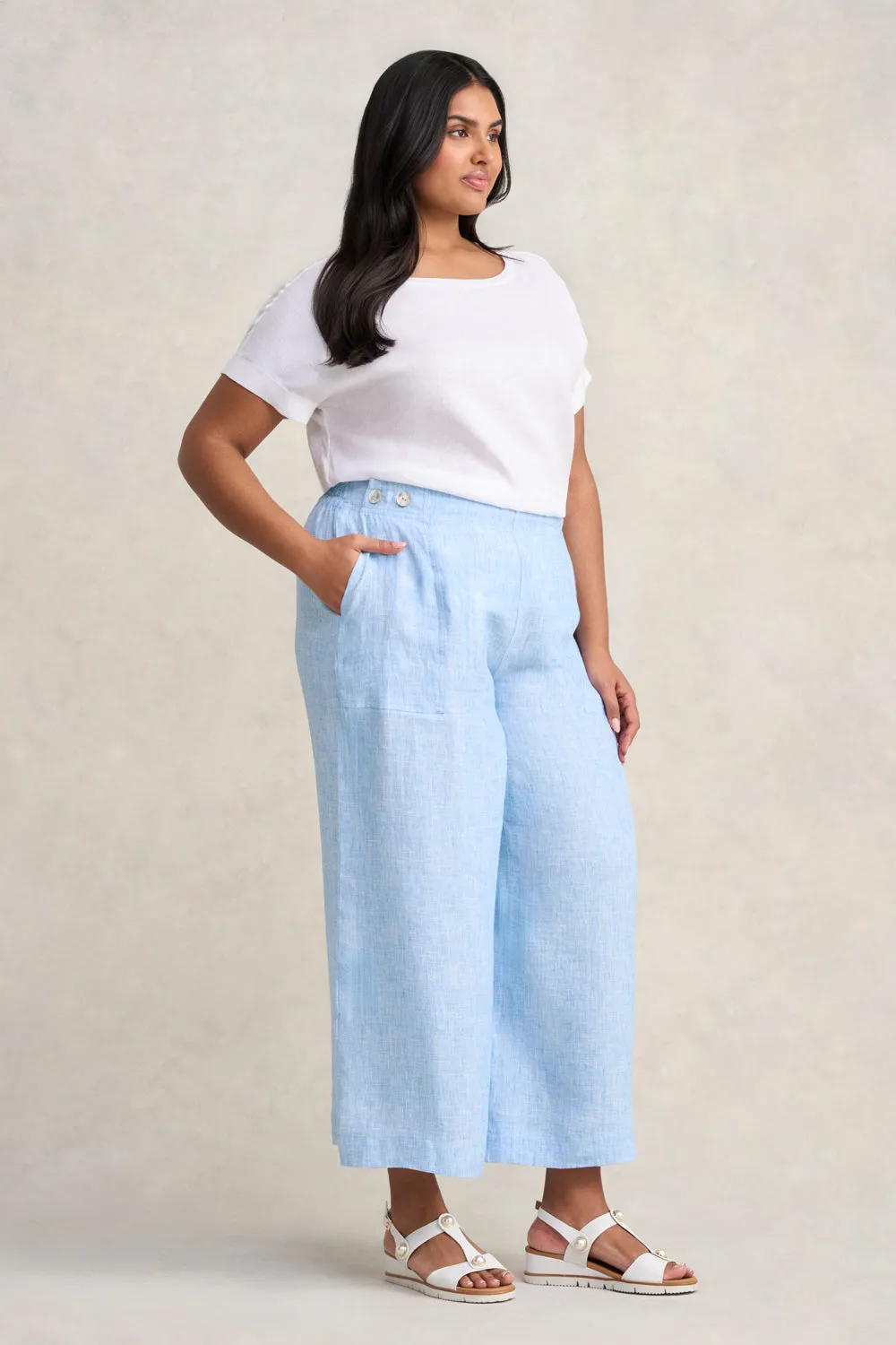 French Linen 7/8th Pant