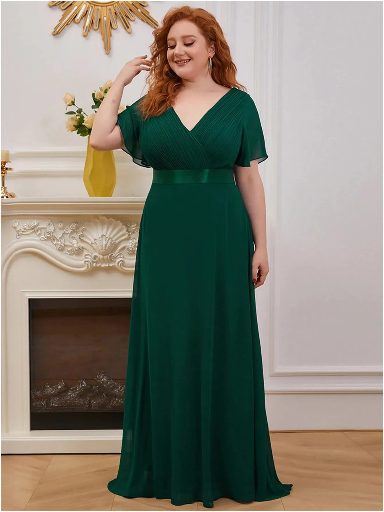 Funki Buys | Dresses | Women's Elegant Chiffon Evening Dress
