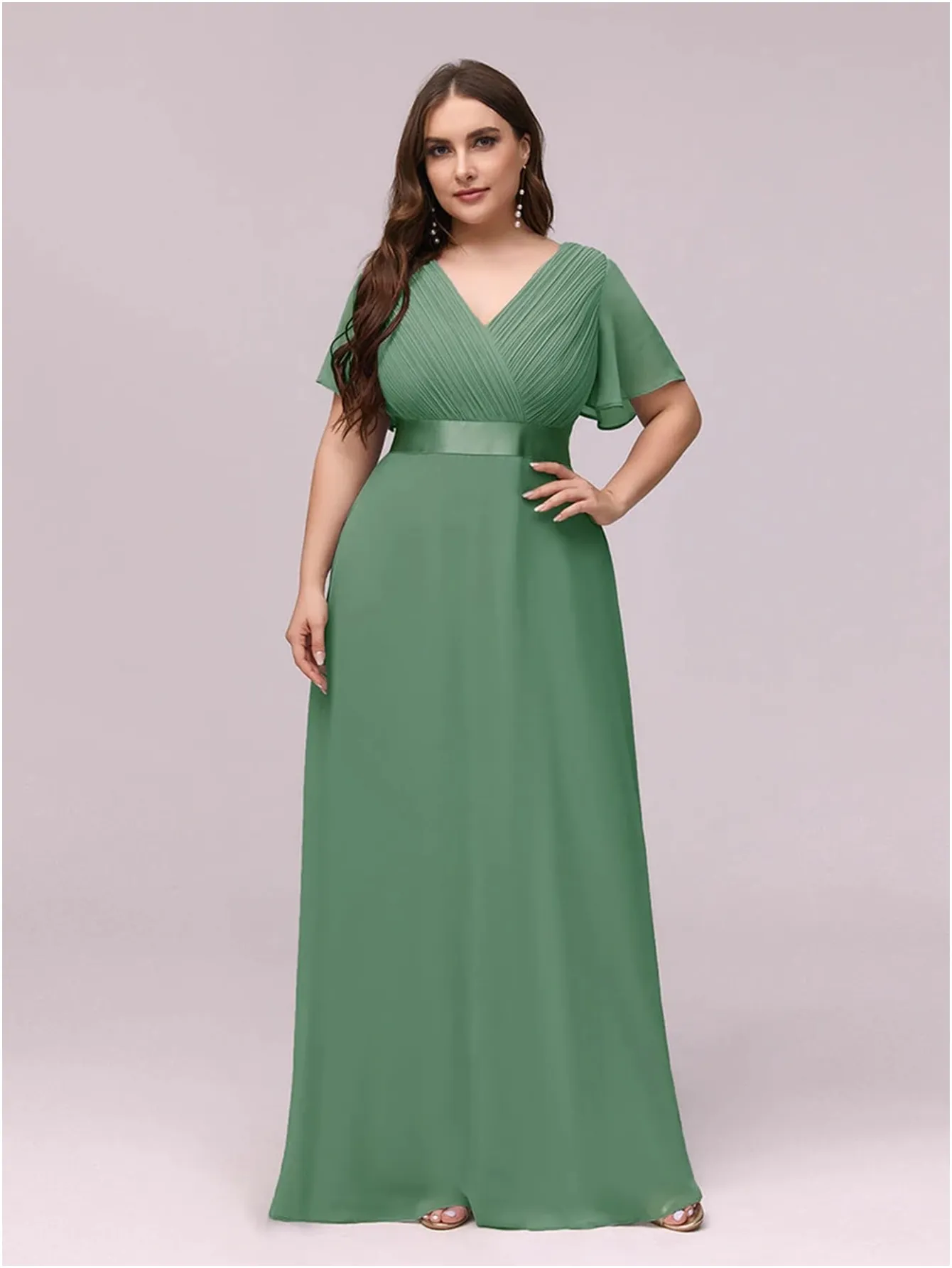 Funki Buys | Dresses | Women's Elegant Chiffon Evening Dress