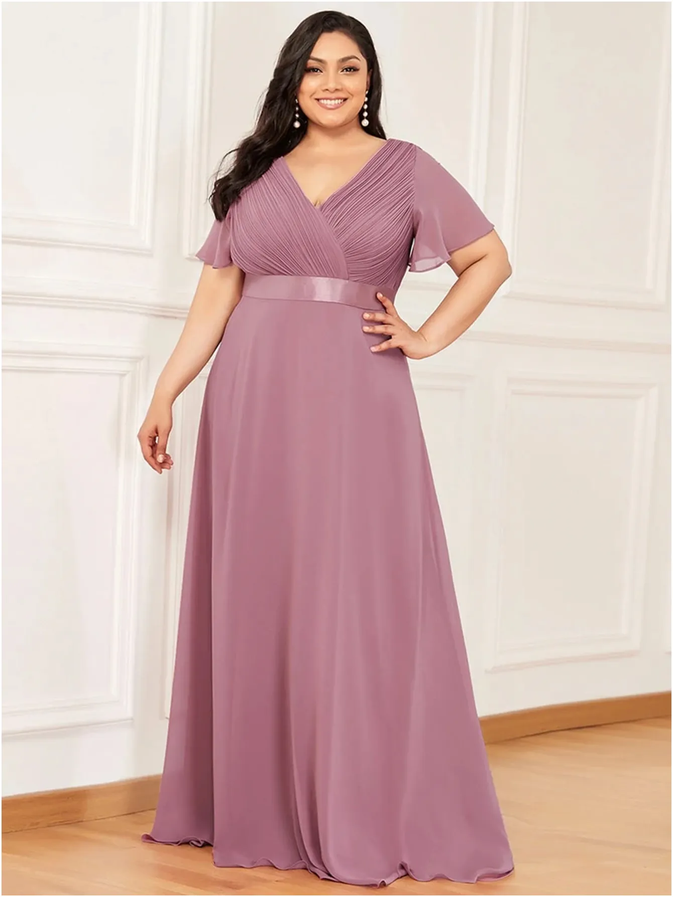 Funki Buys | Dresses | Women's Elegant Chiffon Evening Dress