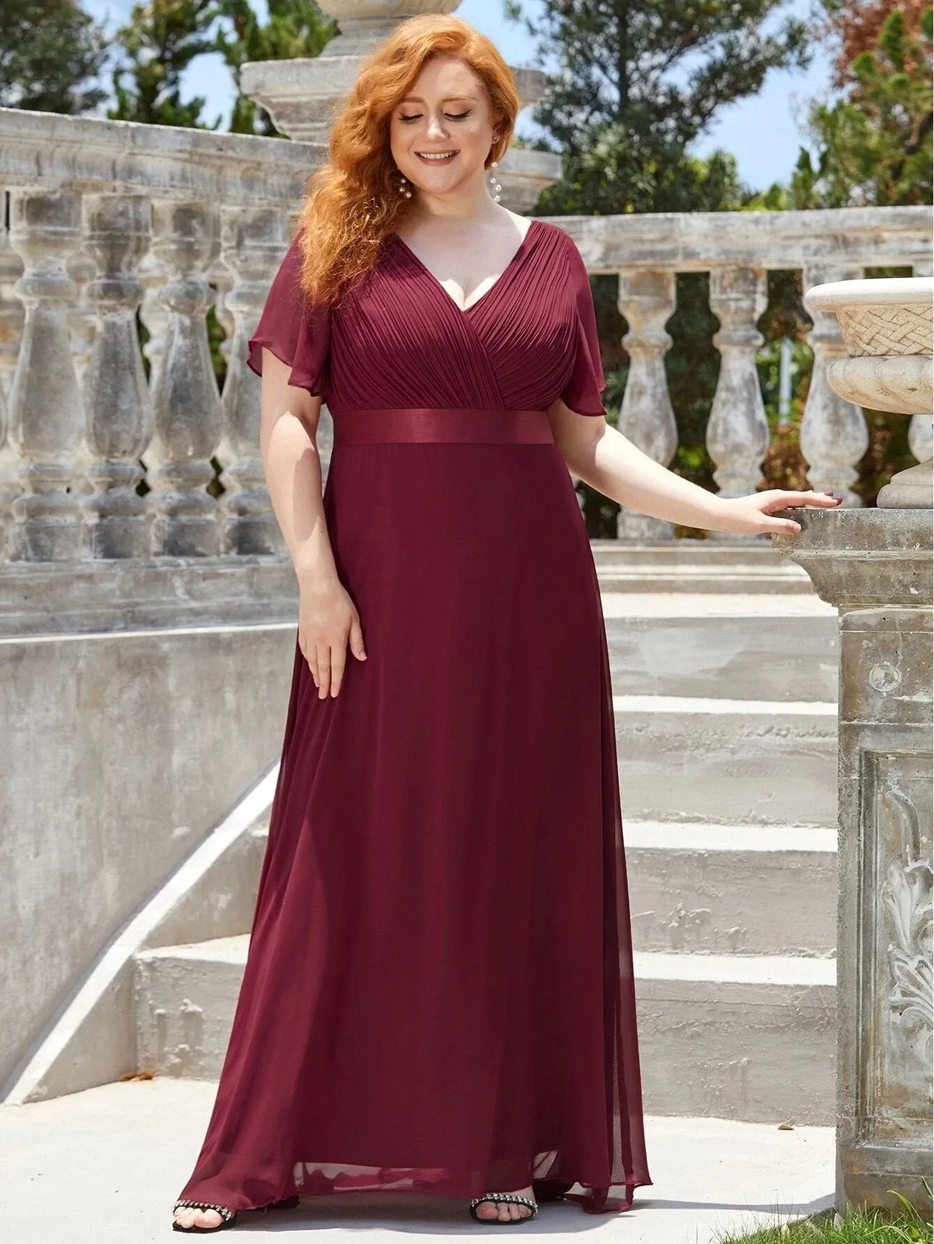 Funki Buys | Dresses | Women's Elegant Chiffon Evening Dress