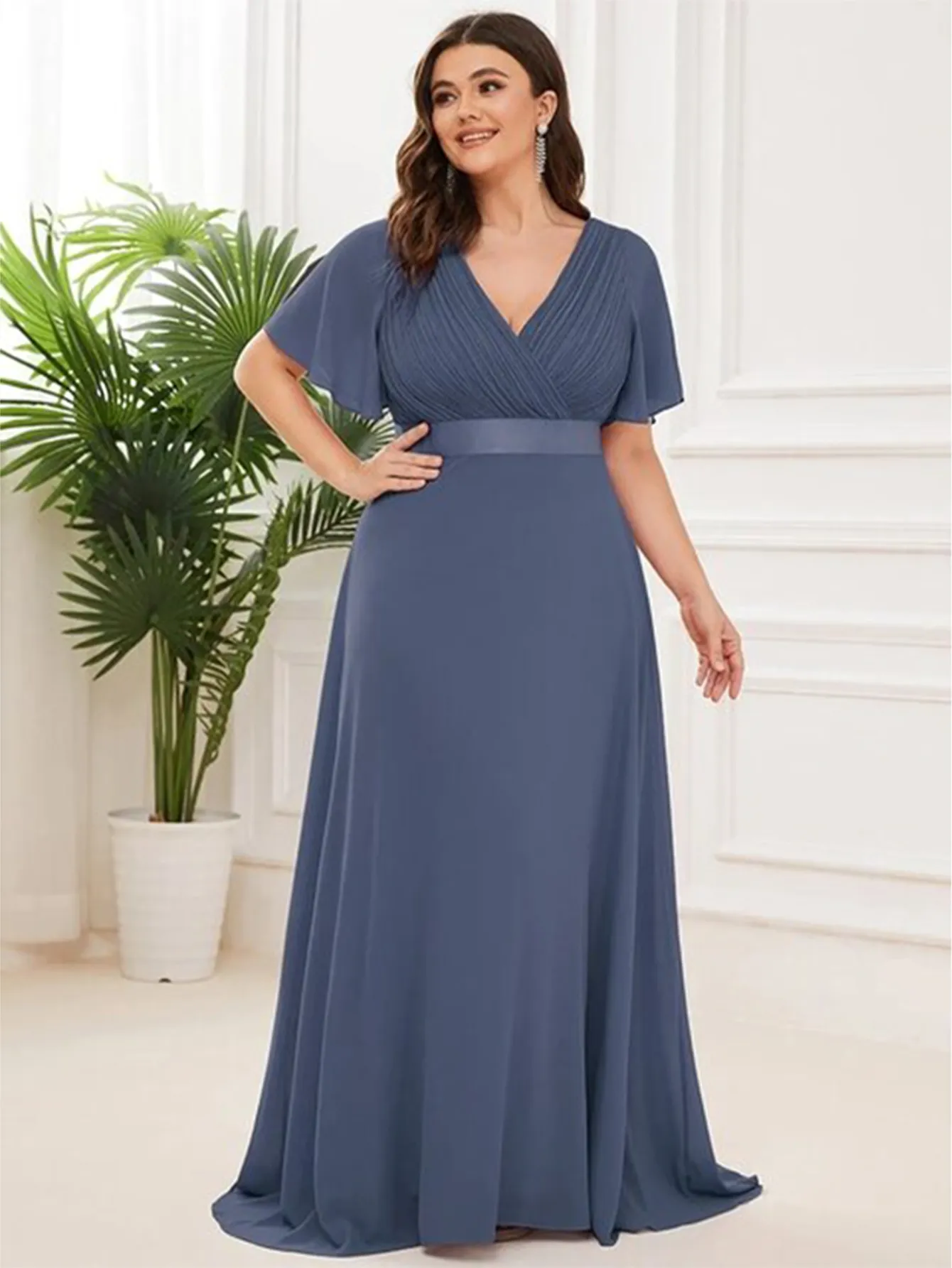 Funki Buys | Dresses | Women's Elegant Chiffon Evening Dress