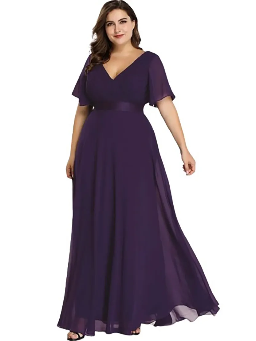 Funki Buys | Dresses | Women's Elegant Chiffon Evening Dress