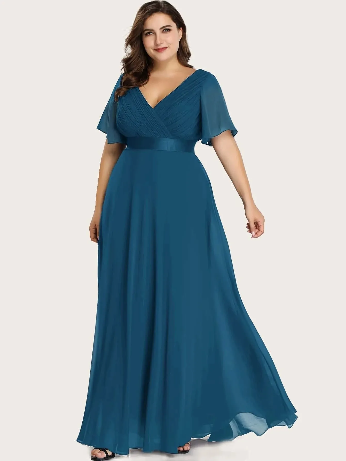 Funki Buys | Dresses | Women's Elegant Chiffon Evening Dress