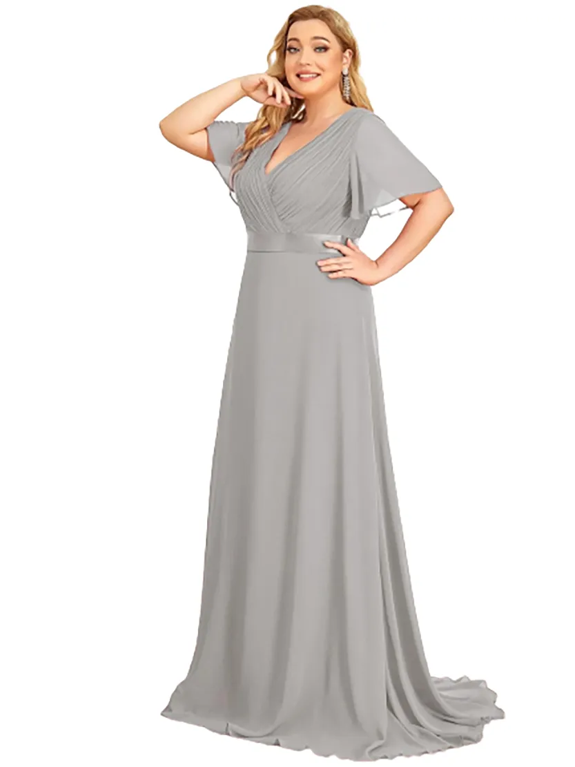 Funki Buys | Dresses | Women's Elegant Chiffon Evening Dress