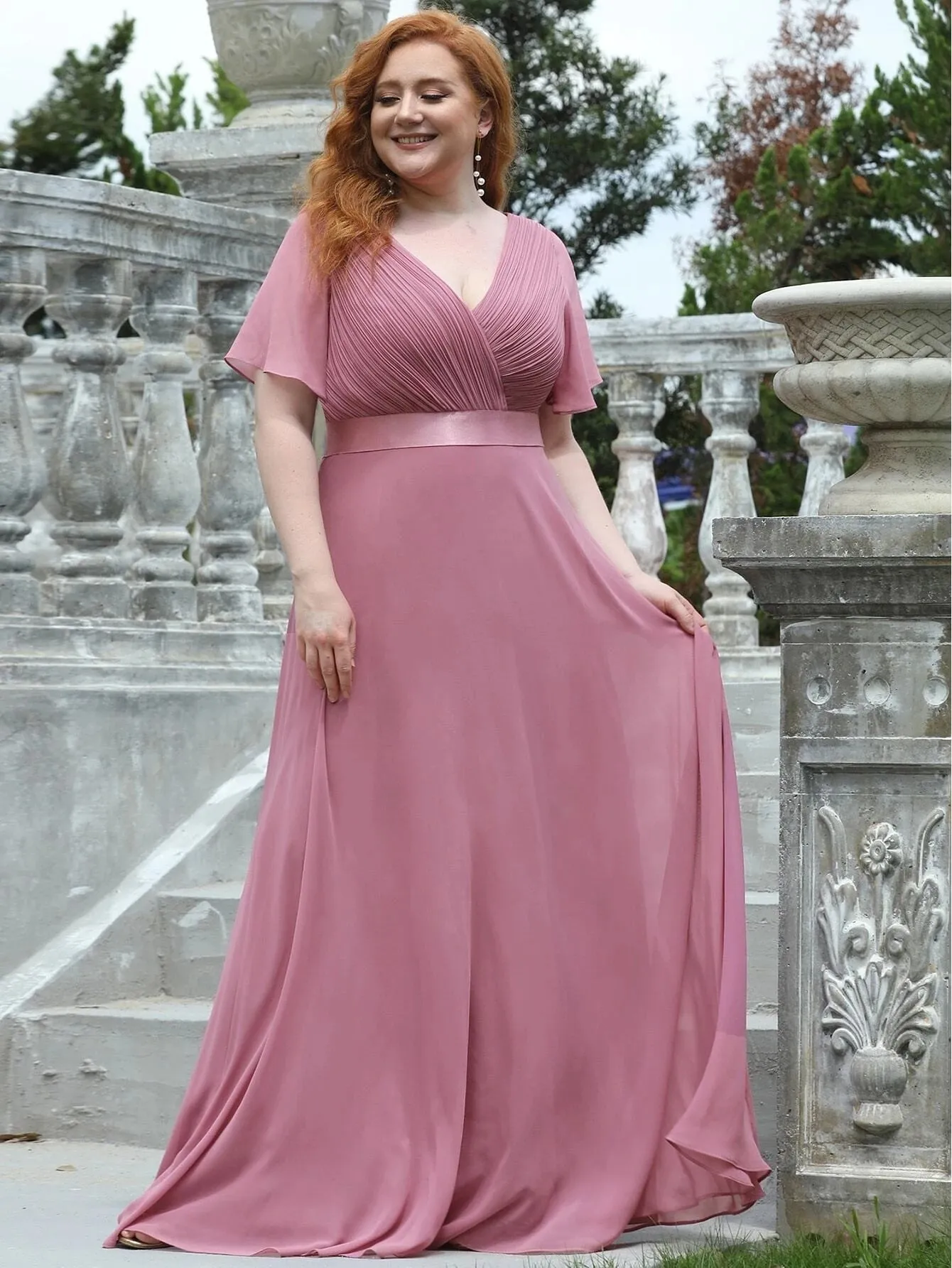 Funki Buys | Dresses | Women's Elegant Chiffon Evening Dress