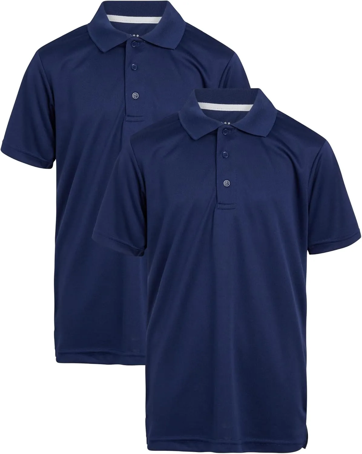 Galaxy by Harvic Boys School Uniform Shirt - 2 Pack Moisture Wicking Short Sleeve Polo T-Shirt (8-20)