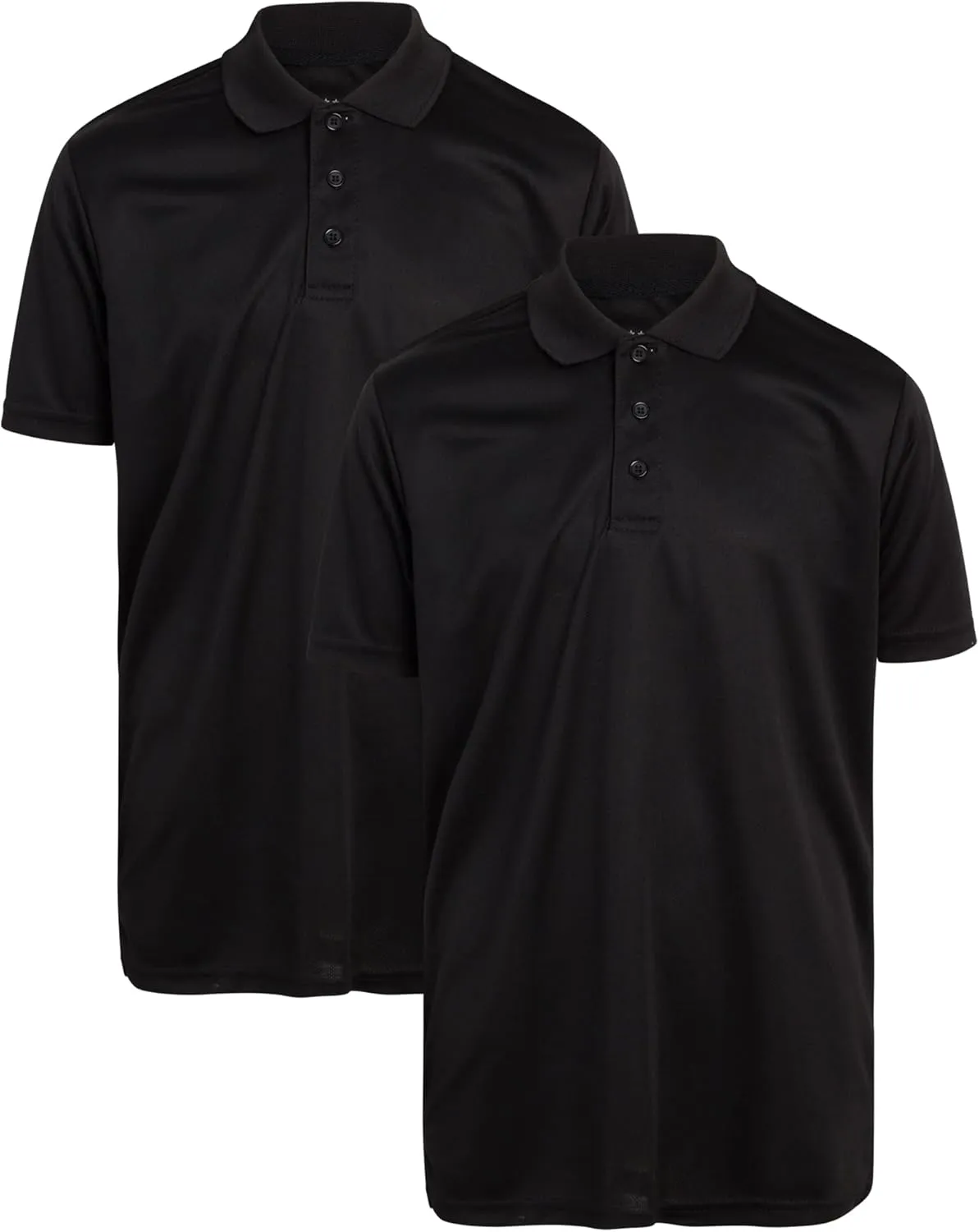 Galaxy by Harvic Boys School Uniform Shirt - 2 Pack Moisture Wicking Short Sleeve Polo T-Shirt (8-20)