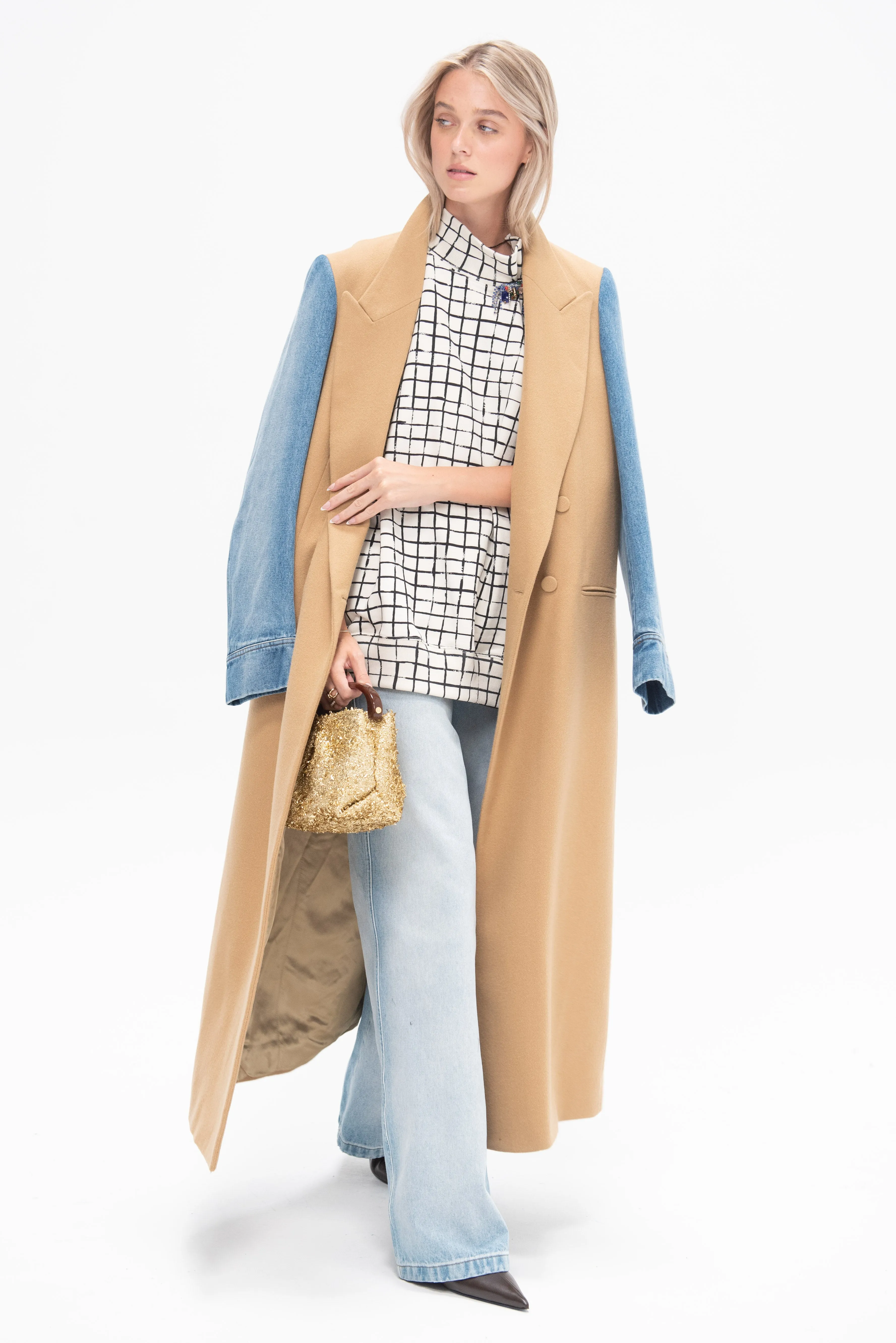 Grid Top, Ecru