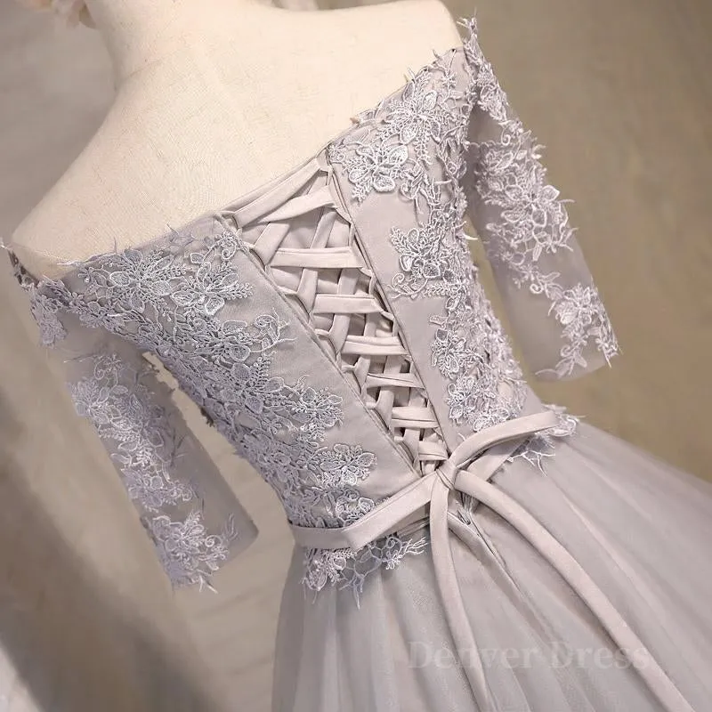 Half Sleeves Short Lace Prom Dresses, Short Lace Homecoming Bridesmaid Dresses