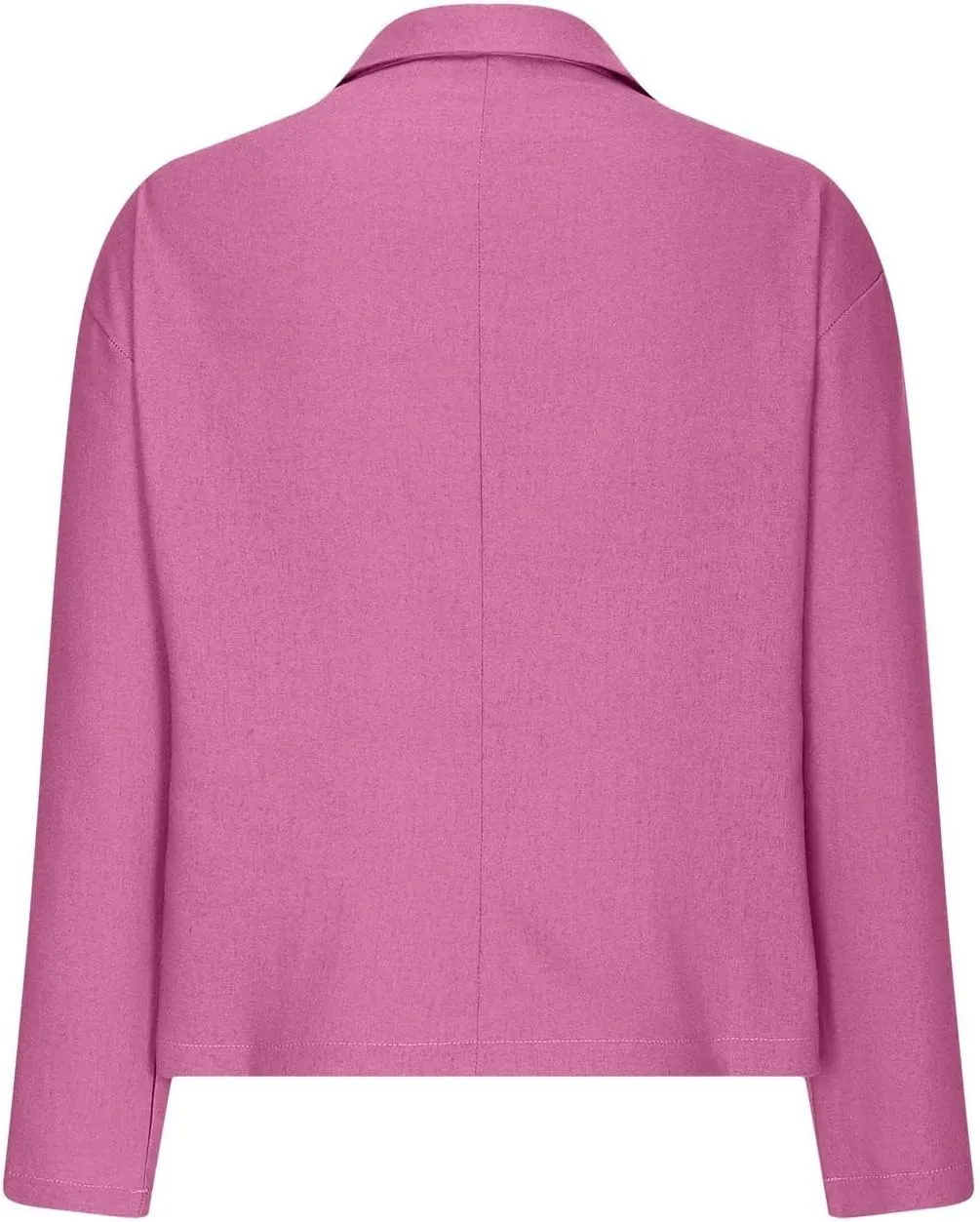 HGps8w Cotton Linen Blazer for Women 3/4 Sleeve Lightweight Breathable Casual One Button Suit Jacket