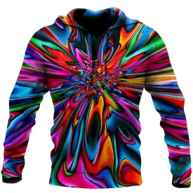 Hippie Lover Hoodie For Men And Women, 3D Full Printed Colorful Pattern Hippie Hoodie