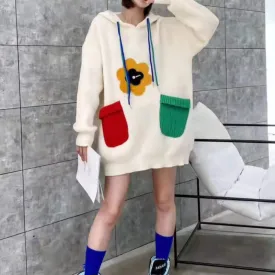 Julia 3D detailing Oversized Hoodie