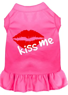 Kiss Me Screen Print Dress Bright Pink Xxl (18)