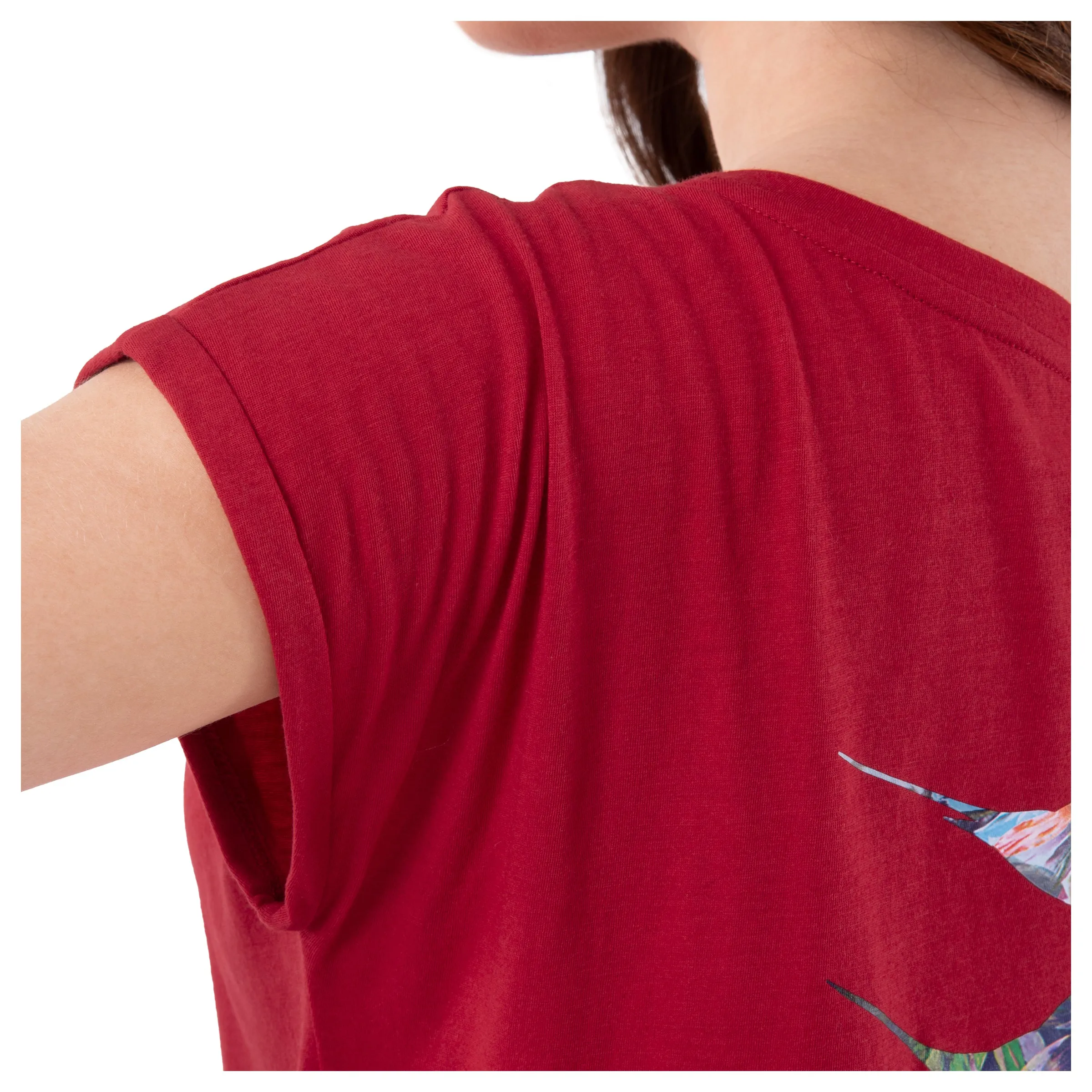 Ladies Wild Flowers Roll Sleeve Dolman Top