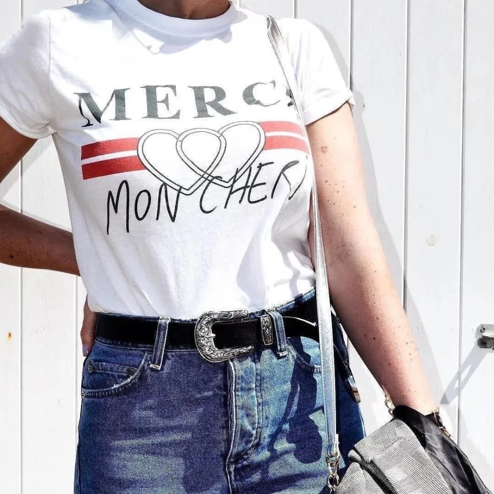 Letter Printing Cotton O-neck Women Tops