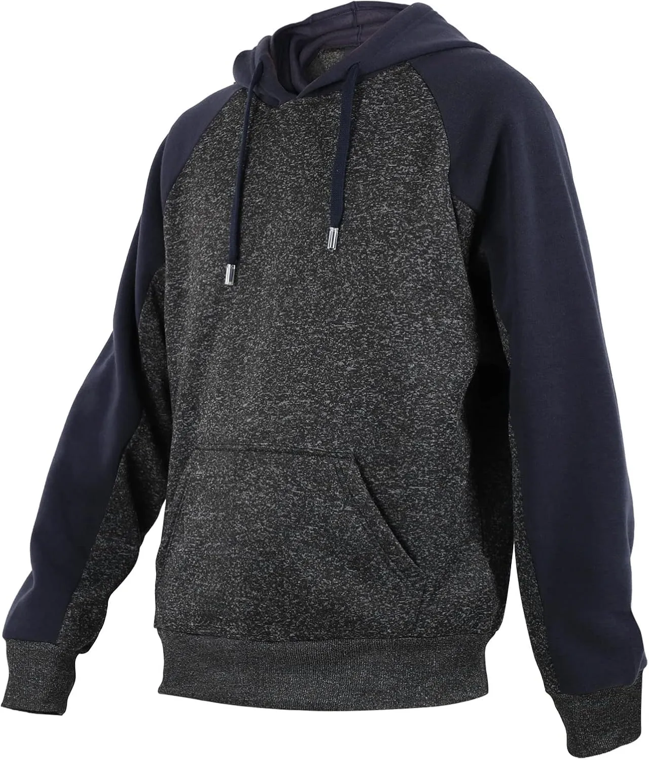 Men's Color Block Hoodie Soft Fleece Sweatshirt with Front Side Pockets