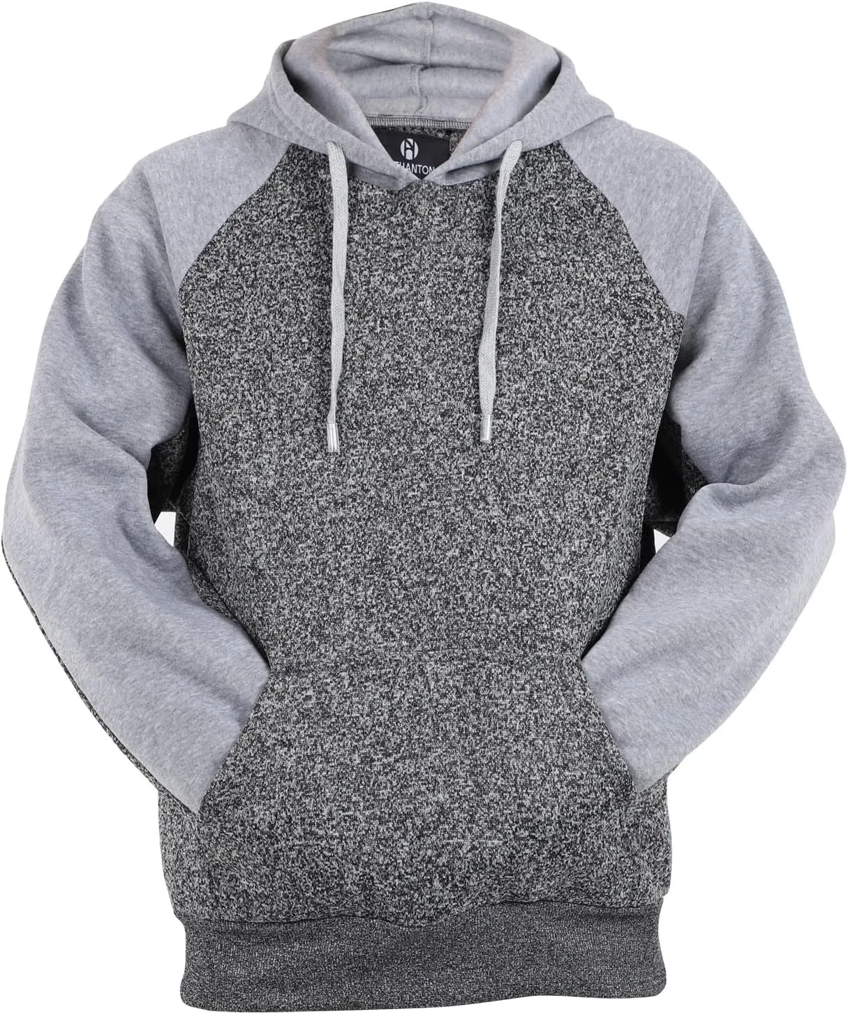 Men's Color Block Hoodie Soft Fleece Sweatshirt with Front Side Pockets