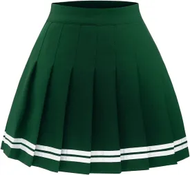 Pleated Skirts for Women Mini High Waist Skater Tennis Skirt A-line Cheerleader Skirt