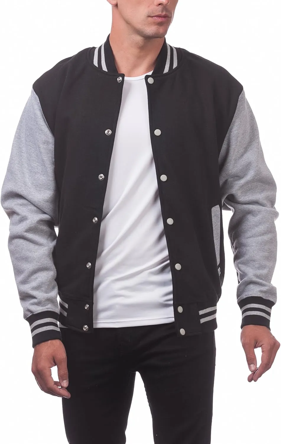 Pro Club Men's Varsity Fleece Baseball Jacket