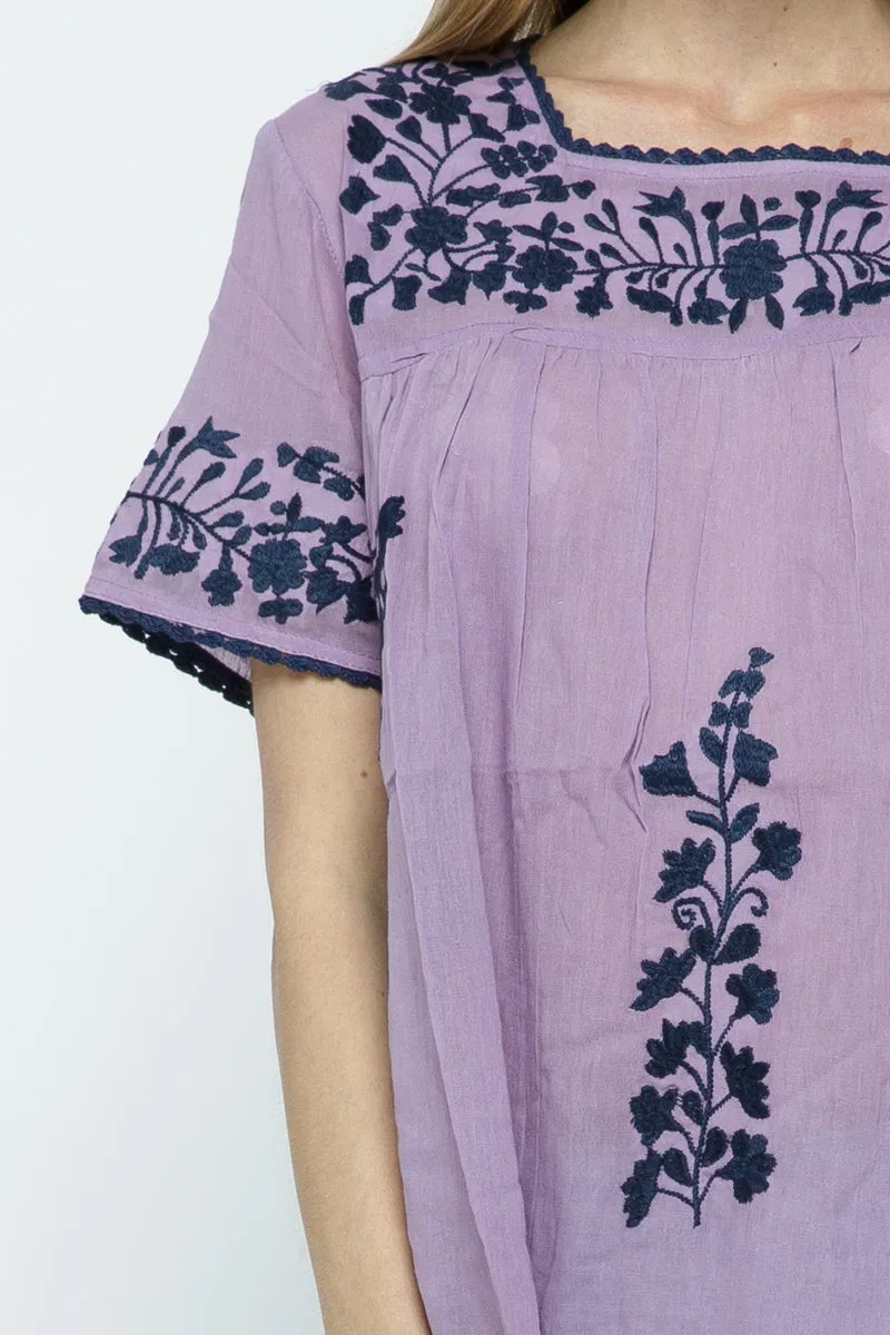 RAJ ALANA EMBROIDERED TOP - LAVENDER