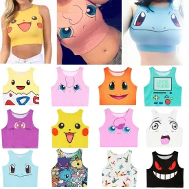 Sailor Moon Crystal Crop Tops Vest Tank Tops Shirt