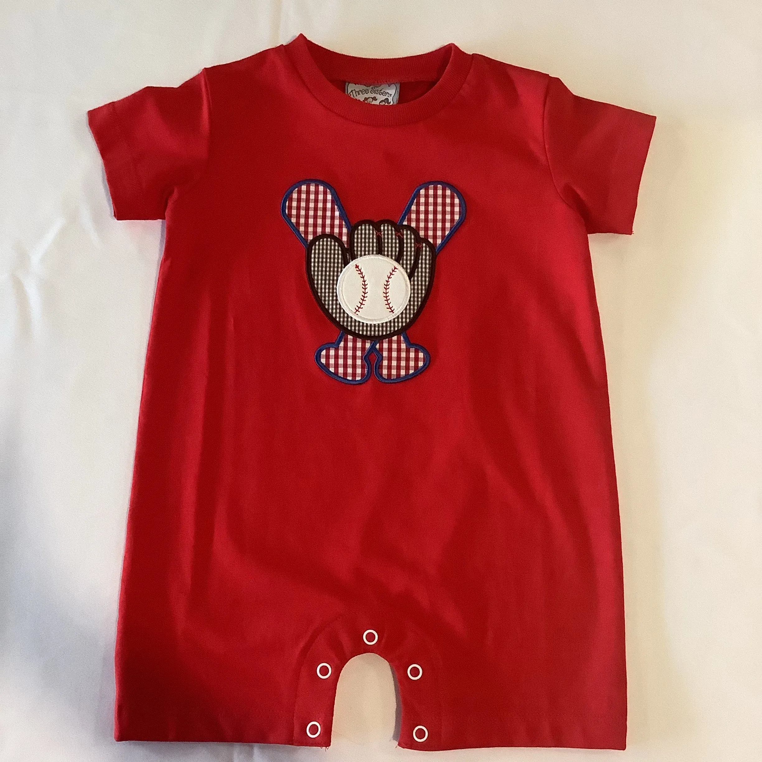 Three sisters baseball onesie