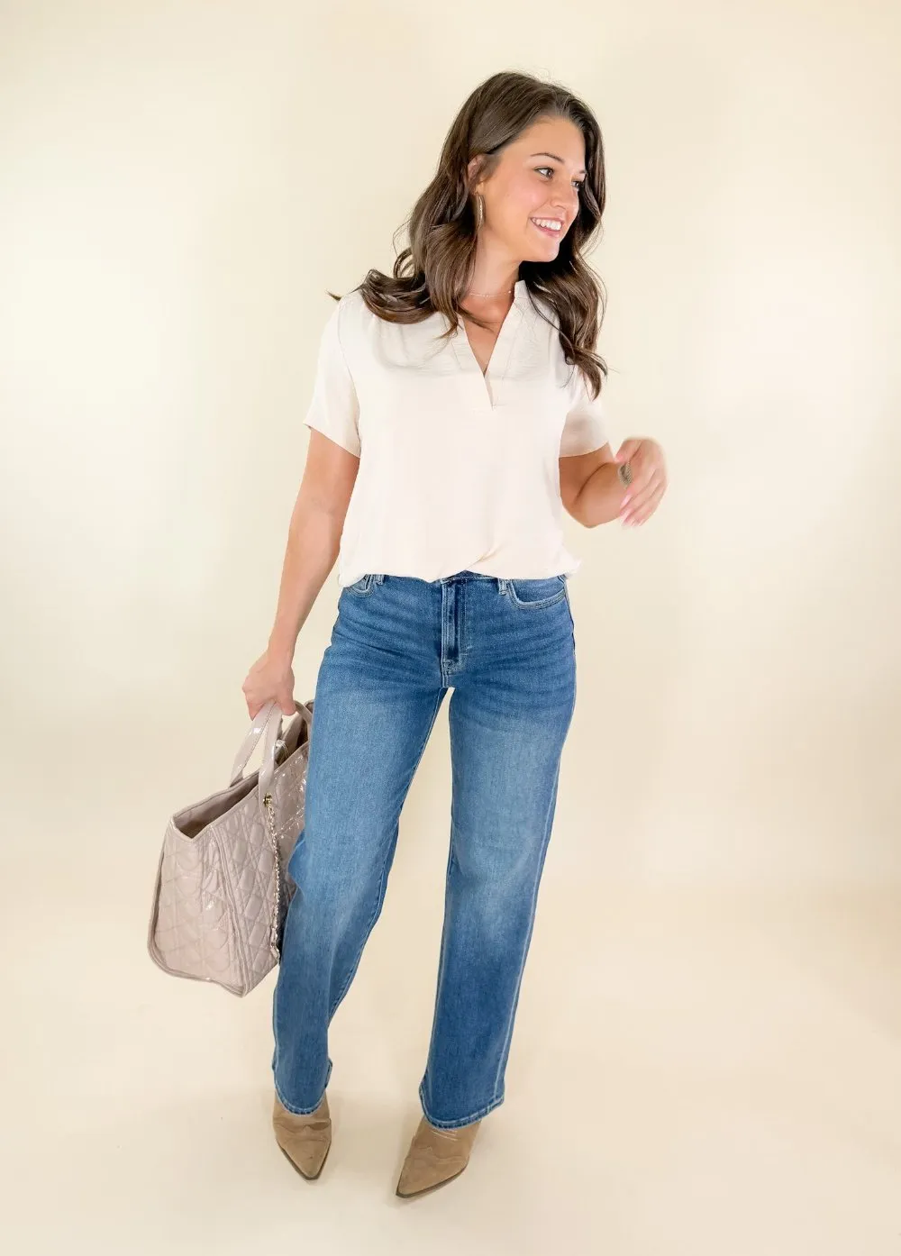 Tracey Straight Leg High Rise Jean