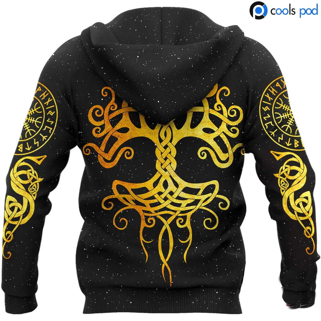 Viking Tree Of Life Pullover Men Viking Hoodie Women Viking Hoodie 3D Full Print