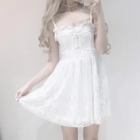 White Floral Lace Dress SD01393