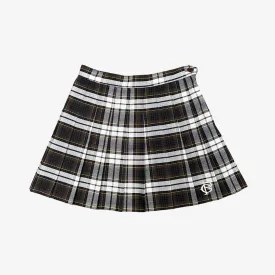 womens premiumgoods. tennis skirt “monogram” (espresso plaid)