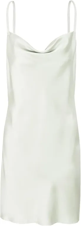 Womens Satin Dress Draped Cowl Neck Slip Dress Elegant Spaghetti Straps Cocktail Beach Party Dress