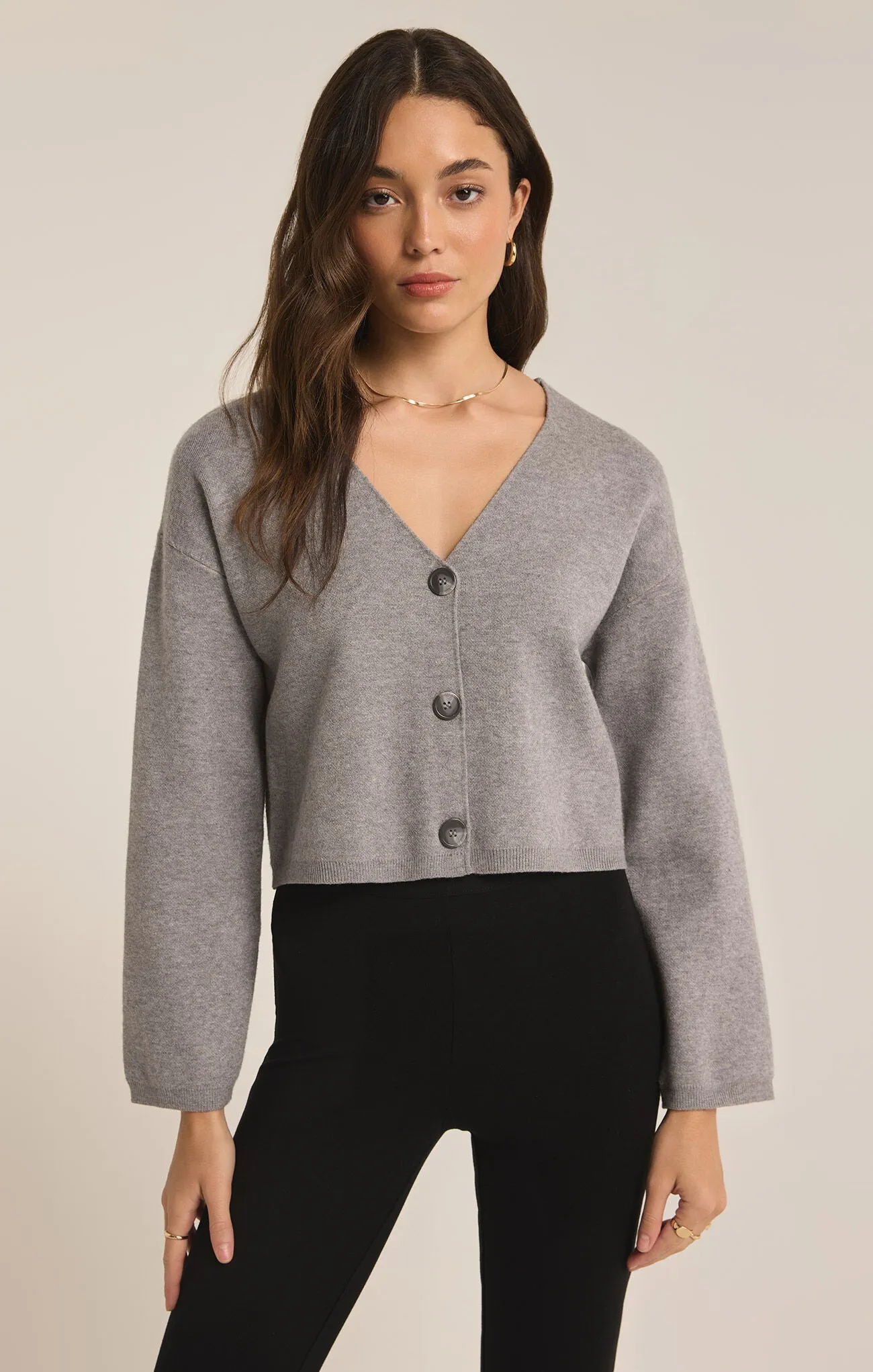 Z SUPPLY - ESTELLE CARDIGAN CLASSIC HEATHER GRAY